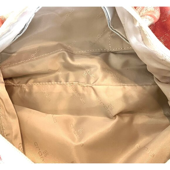 New Cromia Designer Leather Silver Peach Shoulder Handbag Purse- Made in Italy - Picture 10 of 16